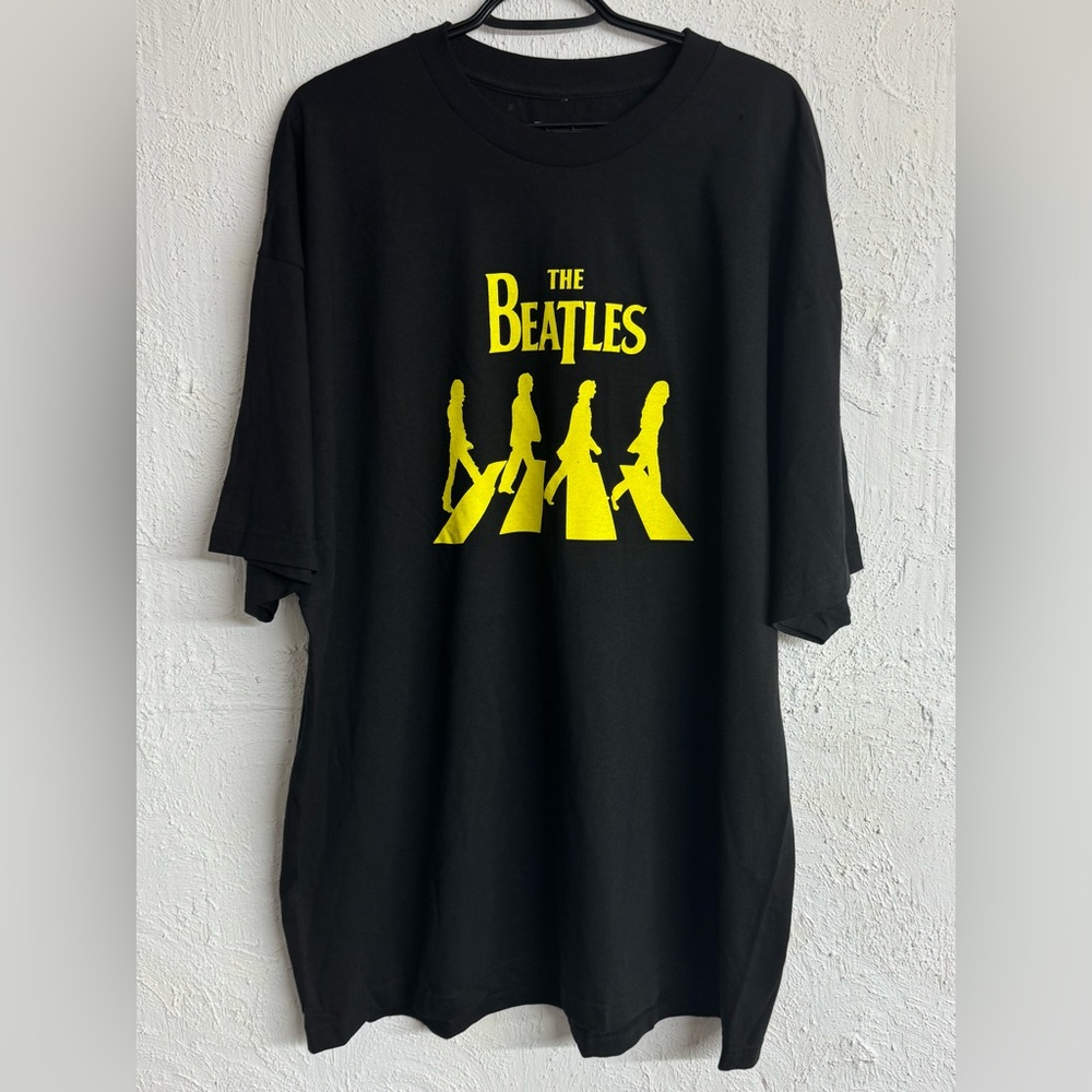 Men’s The Beatles Band Black Printed Crewneck T-Shirt Size 3X